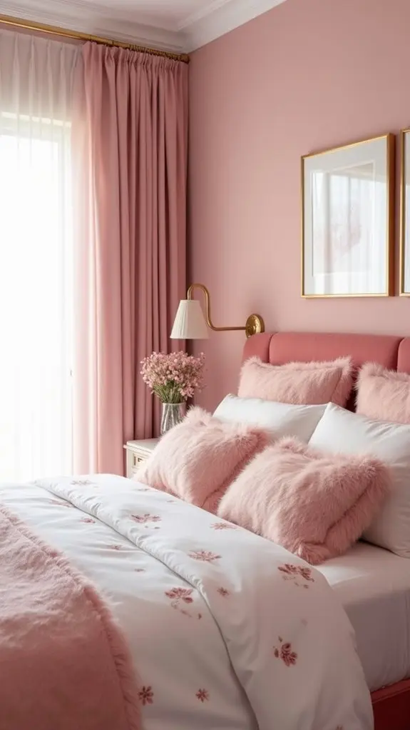 vibrant pink wall accents
