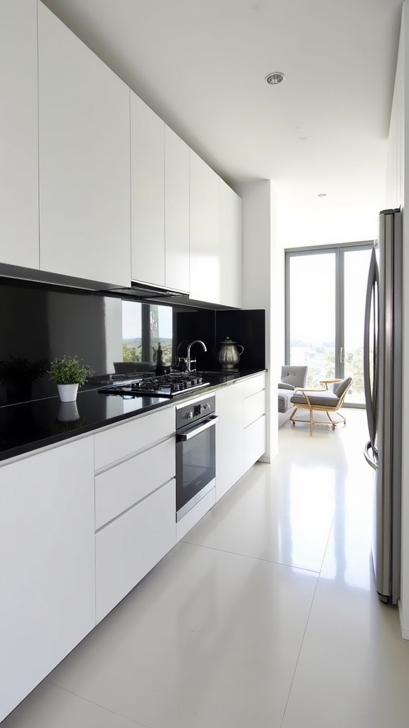 airy uncluttered kitchen design