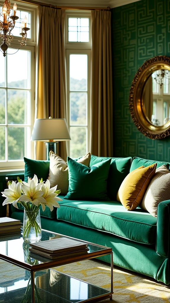 art deco green sophistication