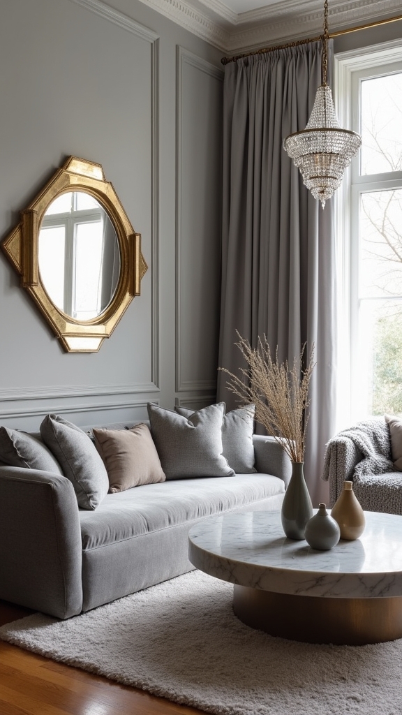 art deco grey glamour