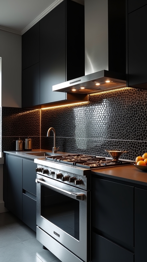 artistic cast glass backsplash