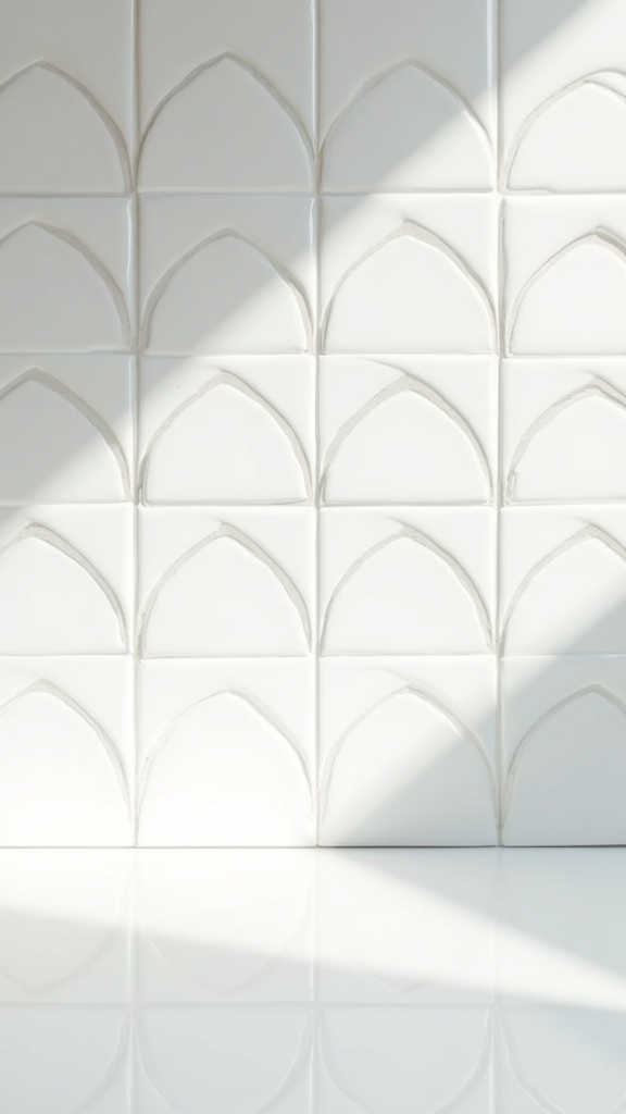 artistic fan shaped tile designs