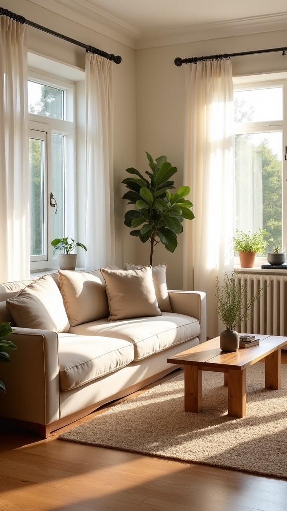 beige accents enhance living rooms