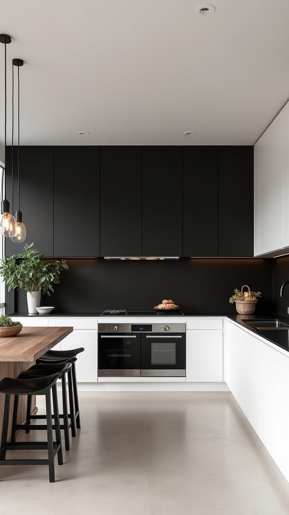 black accent wall elegance