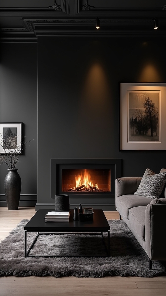 black accents enhance contrast