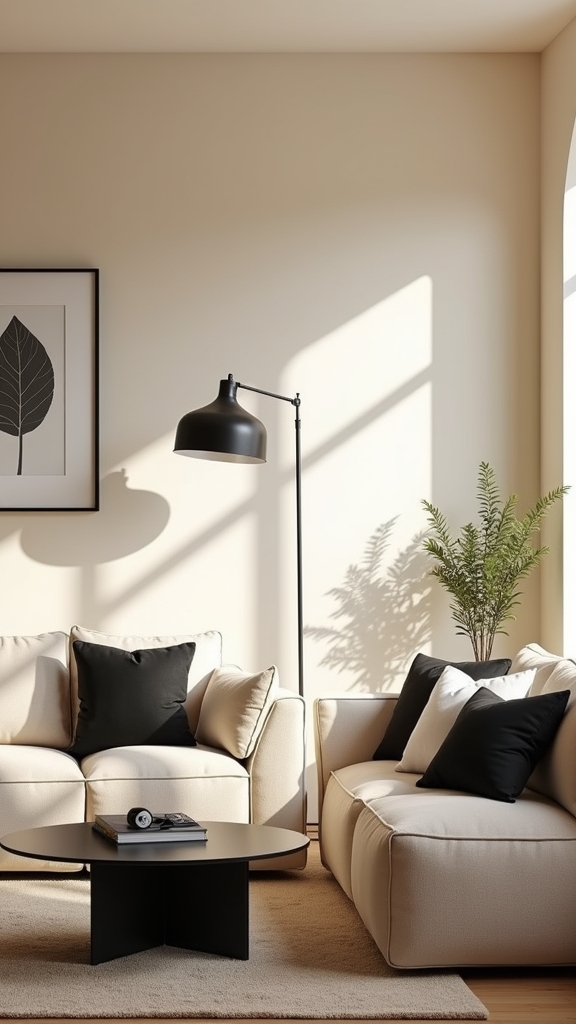 black accents enhance elegance