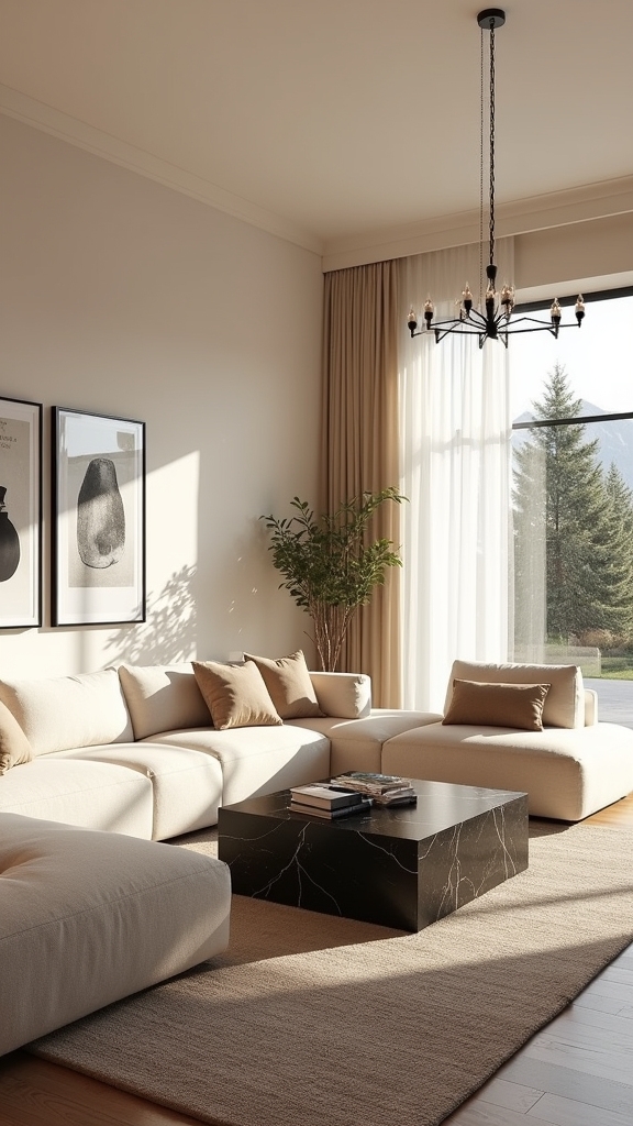 black accents enhance elegance