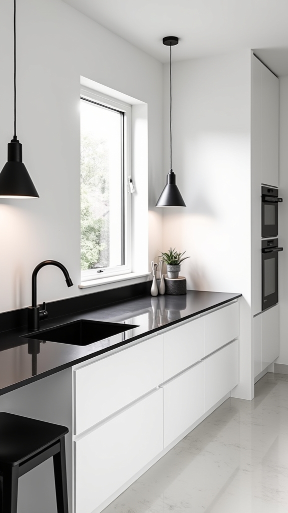 black accents enhance sophistication