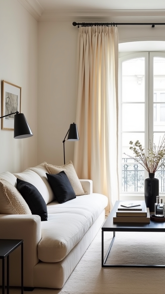 black and cream elegance