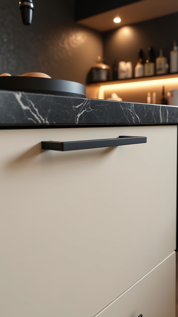 black and cream kitchen elegance