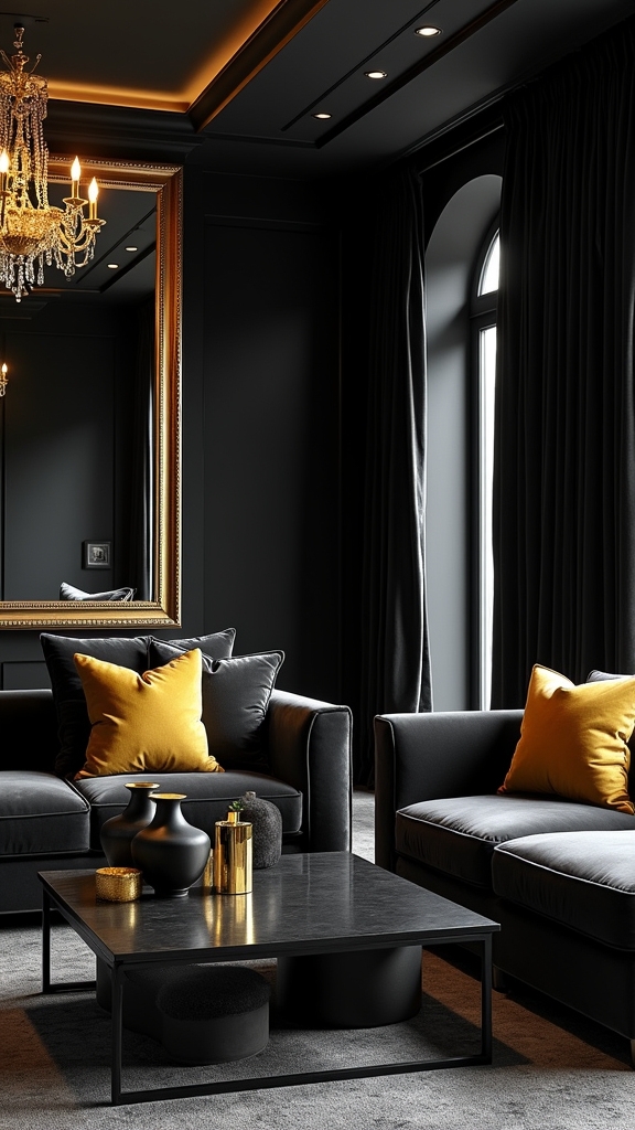 black and gold elegance
