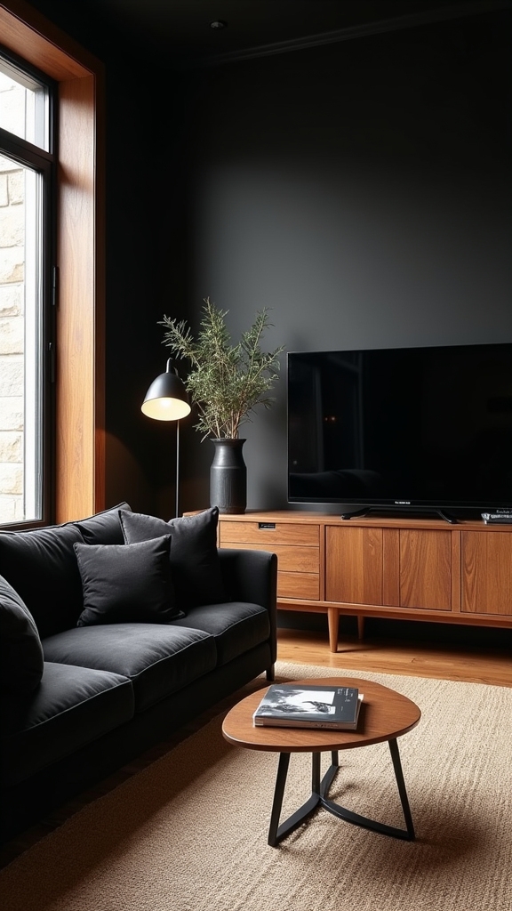 black and wood harmony