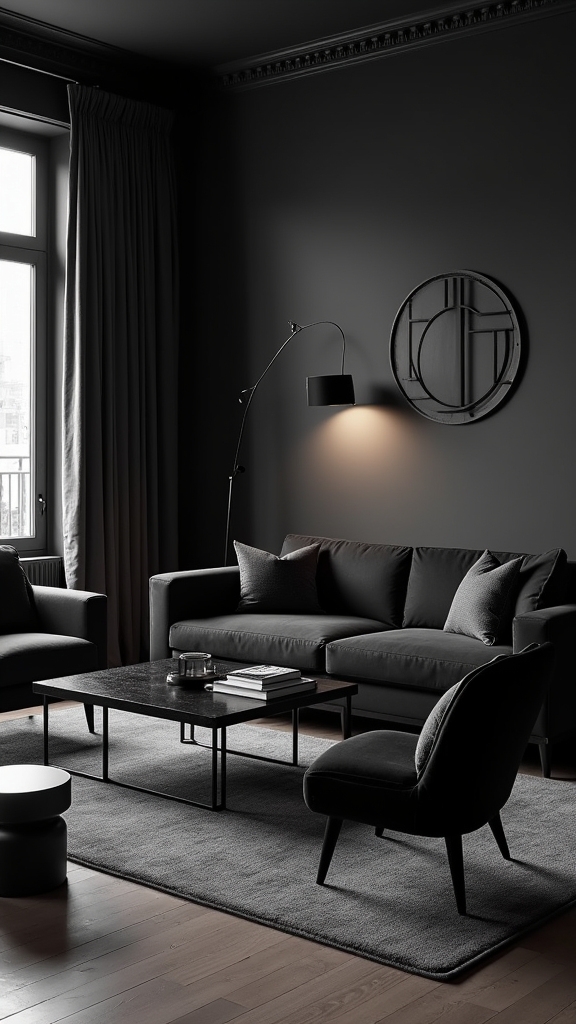 black furniture dark grey
