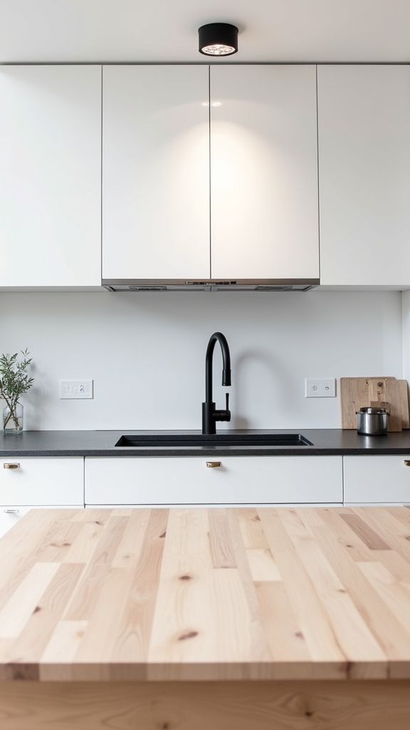 black hardware light wood