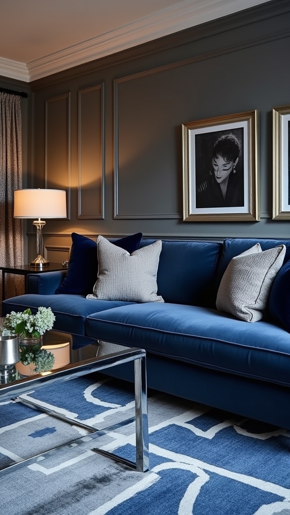 blue and grey rug elegance