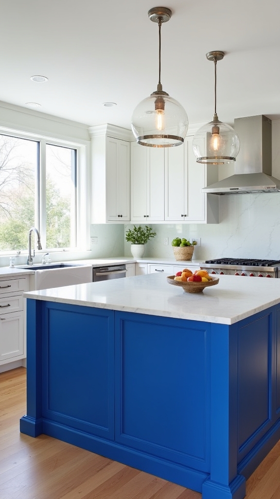blue island white cabinets