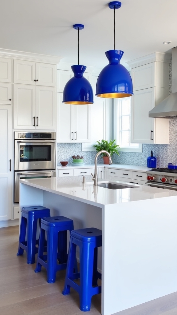 blue lighting enhances kitchens