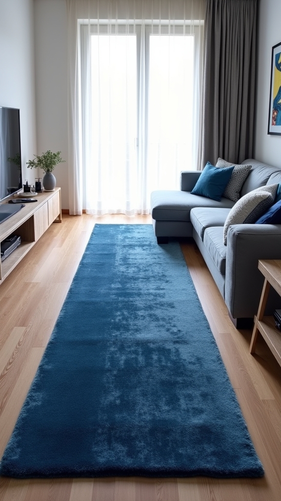 blue runner rugs pathways