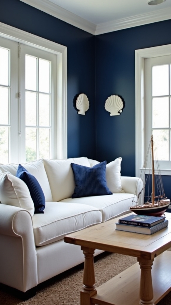blue walls white trim