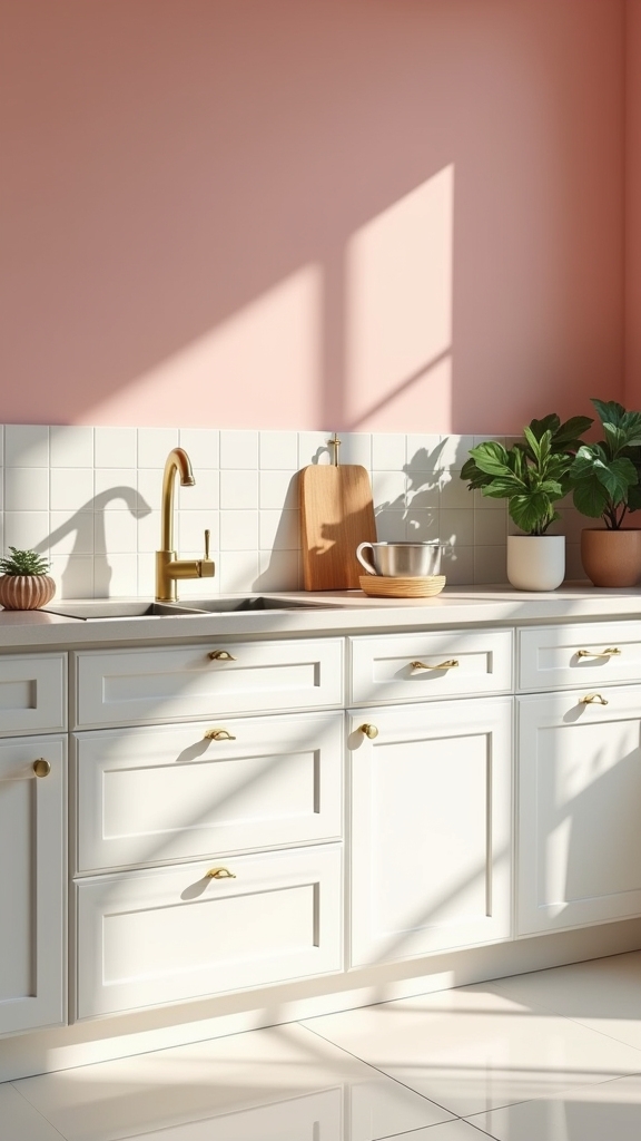 blush pink kitchen elegance
