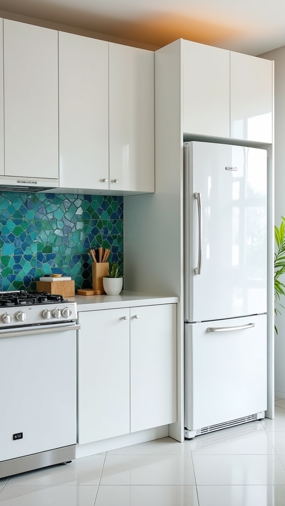 bold backsplash enhances kitchens