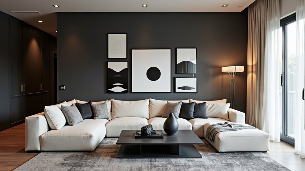 bold balanced living room design