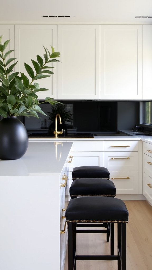 bold black accents contrast elegance
