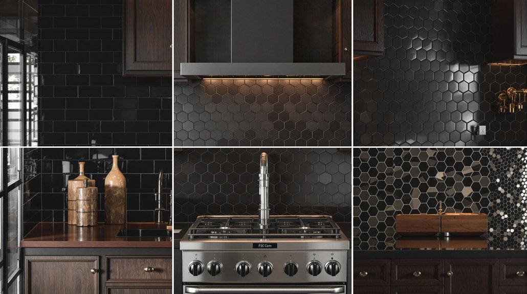 bold black backsplash ideas