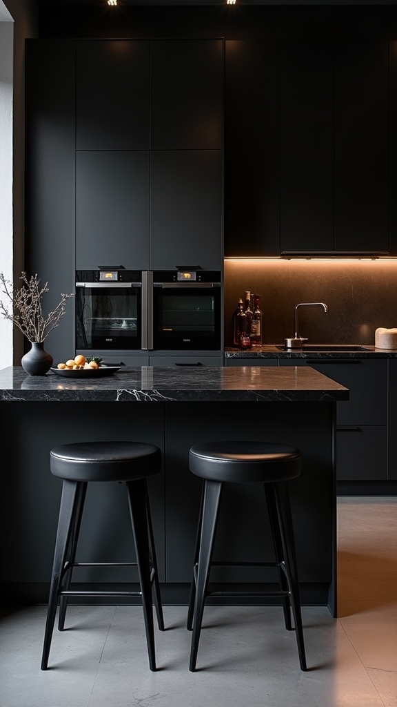 bold black bar stools