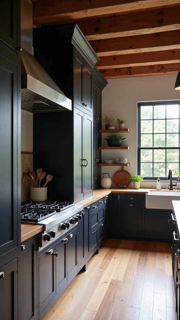 bold black cabinetry elegance
