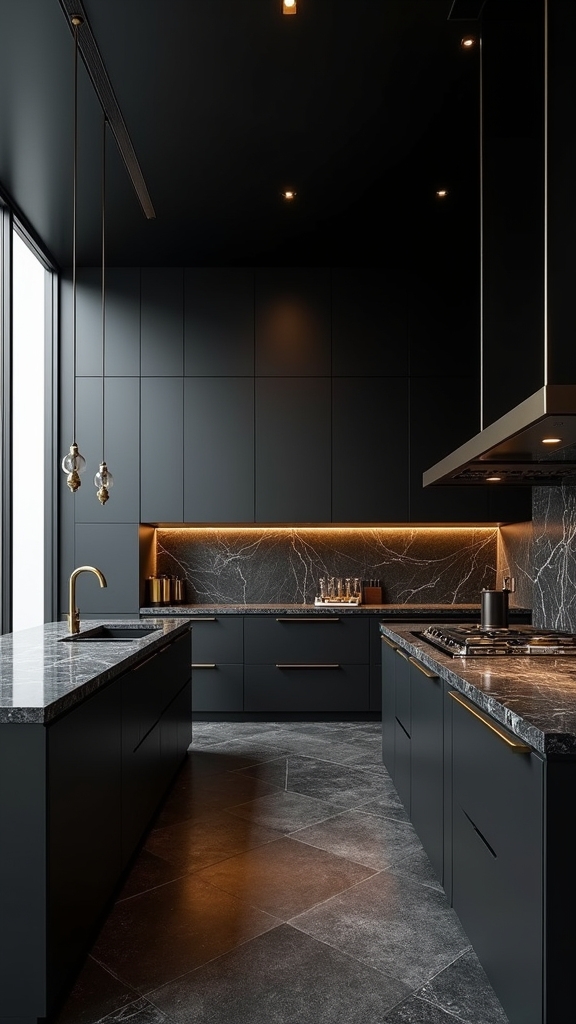bold black ceiling design