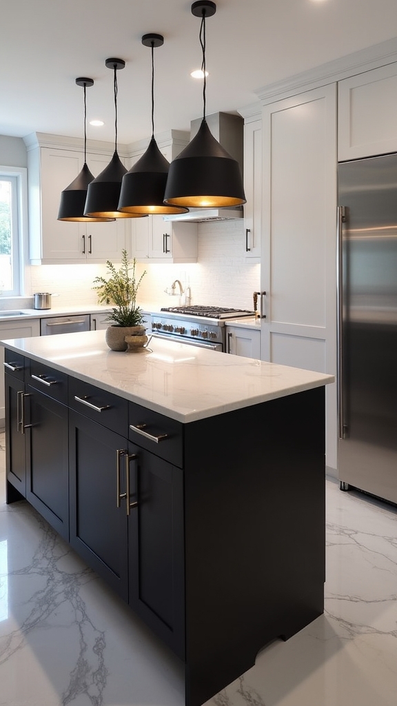 bold black cluster pendants