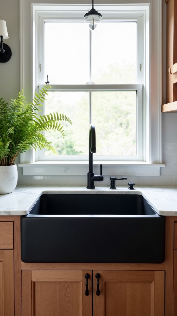 bold black farmhouse sinks