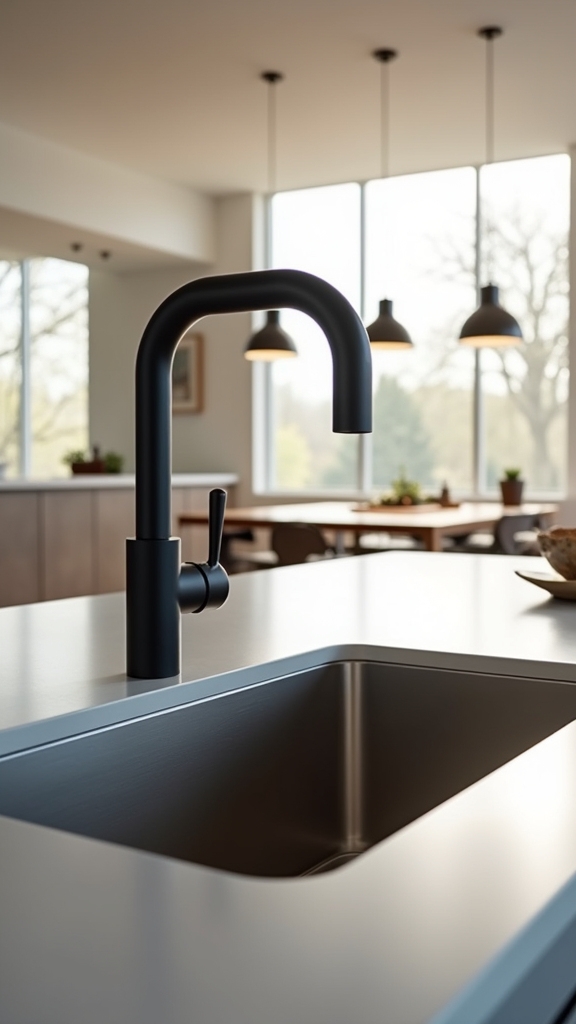 bold black faucet statement piece