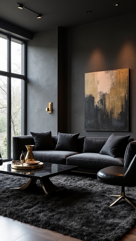 bold black furniture elegance