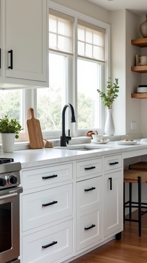bold black hardware accents