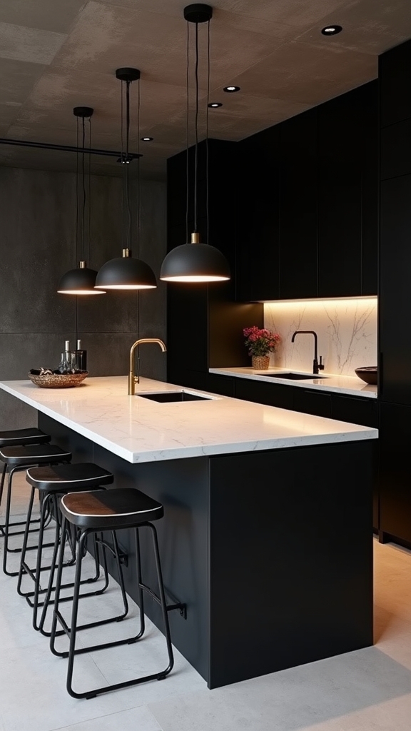 bold black island centerpiece