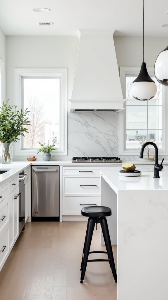bold black kitchen accents