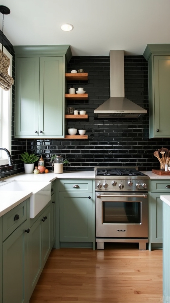 bold black tile elegance