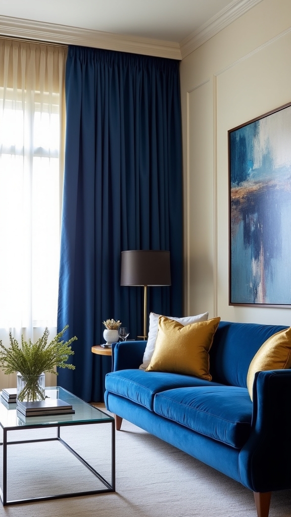 bold blue curtains elevate interiors