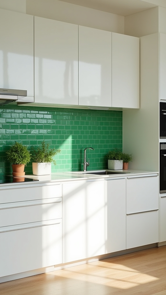 bold blue green tile accents
