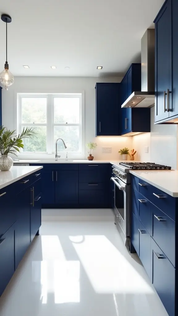 bold cabinets white countertops