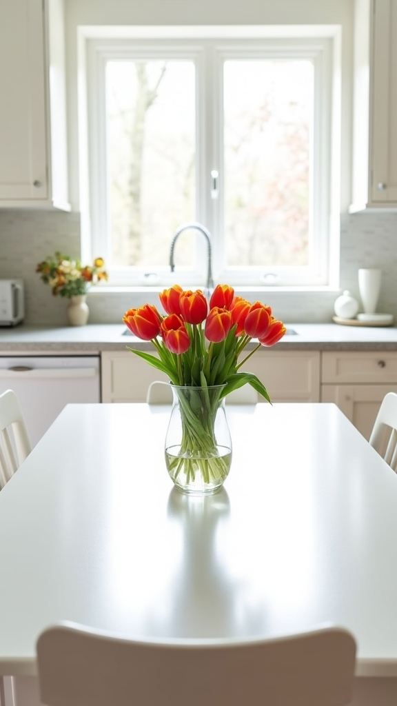 bold centerpiece enhances dining