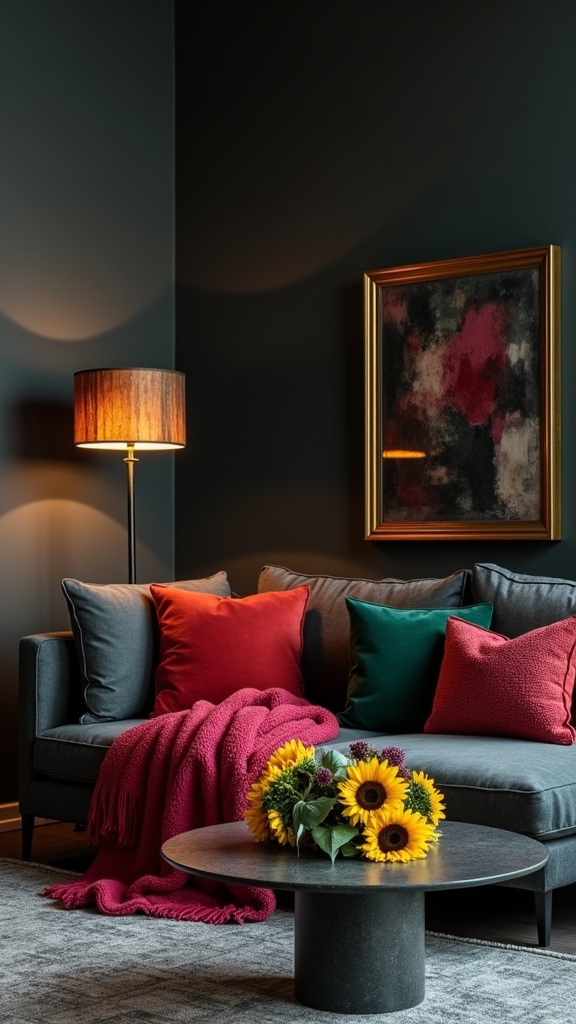 bold colorful accent decor