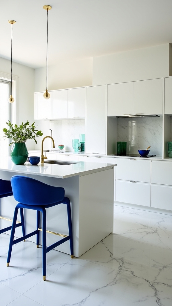 bold colorful kitchen design