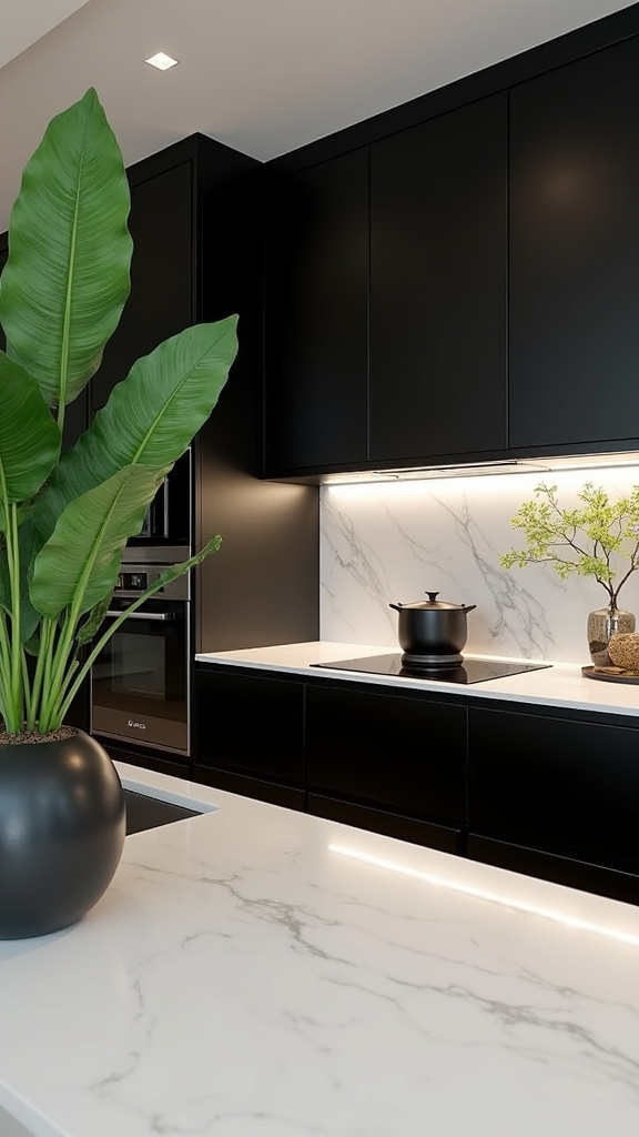 bold contrast with greenery