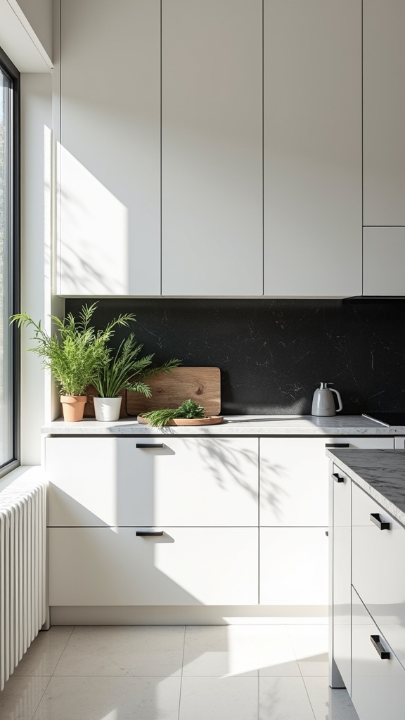 bold contrasts enhance kitchen design