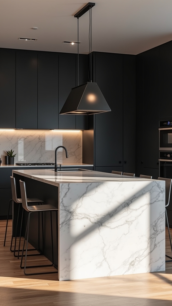 bold geometric black pendants