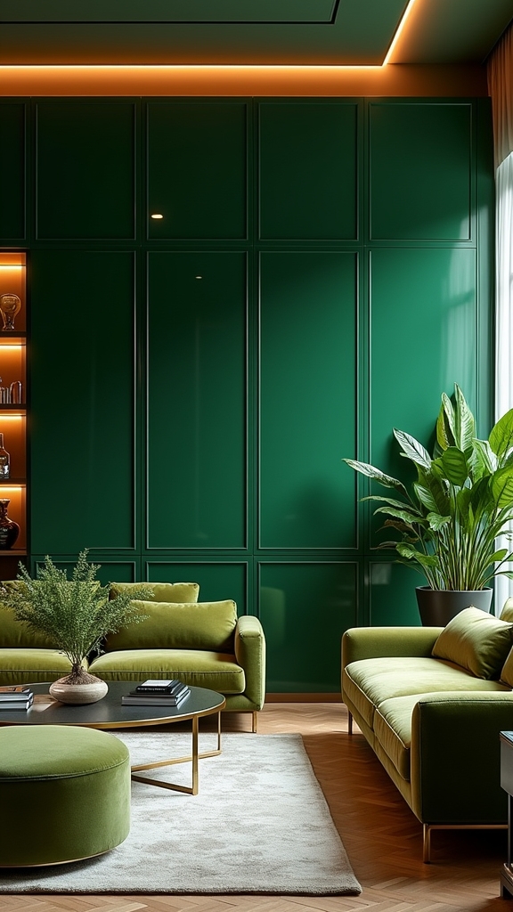 bold green cabinetry elegance
