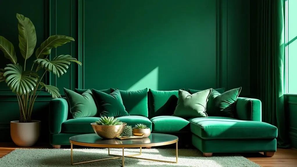 bold green couch designs